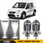 ŞüsCarOto Aksesuar Ford Transit Connect 2002-2013 Uyumlu Mercekli Far Ampulü LED Xenon Beyaz Renk Far Şimşek Etkili Csp LED Lamba Uzun Kısa 2 Adet Takım
