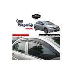 ŞüsCarOto Aksesuar Honda Civic FB7 2012-2016 Uyumlu Mugen Cam Rüzgarlığı Seti Piano Black 4'lü İthal