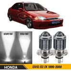 ŞüsCarOto Aksesuar Honda Civic Ies Ek 1996-2000 Uyumlu Mercekli Far Ampulü LED Xenon Beyaz Renk Far Şimşek Etkili Csp LED Lamba Uzun Kısa 2 Adet Takım
