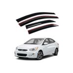 ŞüsCarOto Aksesuar Hyundai Accent Blue 2011-2018 Uyumlu Mugen Cam Rüzgarlığı Seti Piano Black 4'lü Ithal