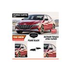 ŞüsCarOto Aksesuar Hyundai Elantra Sinyalli 2021 Sonrası İçin Batman Yarasa Ayna Kapağı Piano Black ABS Plastik Sağ Sol
