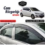 ŞüsCarOto Aksesuar Hyundai I20 2008-2014 Uyumlu Mugen Cam Rüzgarlığı Seti Piano Black 4'lü