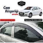 ŞüsCarOto Aksesuar Hyundai I20 2014-2020 Uyumlu Mugen Cam Rüzgarlığı Seti Piano Black 4'lü