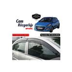 ŞüsCarOto Aksesuar Hyundai İ30 2013-2016 Uyumlu Mugen Cam Rüzgarlığı Seti Piano Black 4'lü İthal