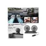 ŞüsCarOto Aksesuar Oto Ofis Araç İçi Torpido Üstü Vantilatör Çift Başlıklı Çakmaklıklı Soğutucu Fan 360° Dönebilen 12V