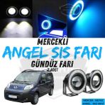 ŞüsCarOto Aksesuar Peugeot Bipper 2008-2022 Uyumlu Üniversal Mercekli Angel Sis Farı Metal Su Geçirmez 76 mm Buz Mavi Halkalı Gündüz Farı Angel Eyes 2 Adet - Buz Mavisi