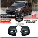 ŞüsCarOto Aksesuar Peugeot Partner Tepee 2012-2018 Uyumlu Batman Yarasa Ayna Kapağı Piano Black Abs Plastik Sağ Sol Takım - Sağ - Sol