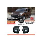 ŞüsCarOto Aksesuar Peugeot Partner Tepee 2012-2018 Uyumlu Batman Yarasa Ayna Kapağı Piano Black ABS Plastik Sağ Sol