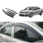ŞüsCarOto Aksesuar Renault Fluence 2009-2016 Uyumlu Mugen Cam Rüzgarlığı Seti Piano Black 4lü Ithal