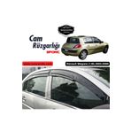ŞüsCarOto Aksesuar Renault Megane 2 Hb 2003-2008 Uyumlu Mugen Cam Rüzgarlığı Seti Piano Black 4'lü İthal