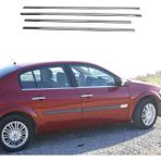ŞüsCarOto Aksesuar Renault Megane 2 Sedan 2004-2010 Krom Cam Çıtası 4 Kapı 4 Parça Paslanmaz Çelik