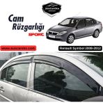 ŞüsCarOto Aksesuar Renault Symbol 2008-2012 Uyumlu Mugen Cam Rüzgarlığı Seti Piano Black 4'lü