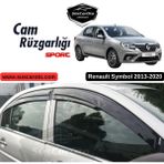 ŞüsCarOto Aksesuar Renault Symbol 2013-2020 Uyumlu Mugen Cam Rüzgarlığı Seti Piano Black 4'lü Ithal