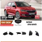 ŞüsCarOto Aksesuar Skoda Fabia Mk3 Sinyalli 2015-2021 Uyumlu Batman Yarasa Ayna Kapağı Piano Black Abs Plastik - Sağ - Sol