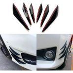 ŞüsCarOto Aksesuar Üniversal Esnek Spor Tampon Bıçağı Piano Black Sağ Sol 6 Adet