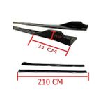 ŞüsCarOto Aksesuar Üniversal Piano Black Kulaklı Flaplı Yan Marşpiyel Lipi Marşpiyel Bıçağı Gri 210 cm