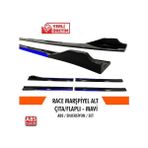 ŞüsCarOto Aksesuar Üniversal Piano Black Kulaklı Flaplı Yan Marşpiyel Lipi Marşpiyel Bıçağı Mavi 210 cm