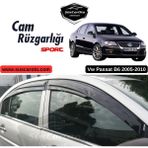 ŞüsCarOto Aksesuar Vw Passat B6 2005-2010 Uyumlu Mugen Cam Rüzgarlığı Seti Piano Black 4'lü