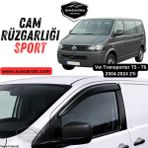 ŞüsCarOto Aksesuar Vw Transporter T5-T6 2004-2024 Uyumlu Mugen Cam Rüzgarlığı Seti Piano Black 2\'li Ithal Parlak Siyah