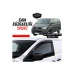 ŞüsCarOto Aksesuar Vw Transporter T5-T6 2004-2024 Uyumlu Mugen Cam Rüzgarlığı Seti Piano Black 2'li İthal Parlak Siyah
