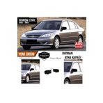 ŞüsCarOto Honda Civic Vtec 2 2002-2005 Batman Yarasa Ayna Kapağı Piano Black Abs Plastik
