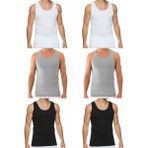 Süsen Lingerie 2 Siyah 2 Gri 2 Beyaz Erkek Penye Atlet, Erkek Iç Giyim, Erkek Günlük Atlet - Beyaz - Gri - Siyah