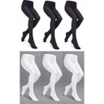 Süsen Lingerie 3 Siyah 3 Beyaz Kız Çocuk Okul Külotlu Çorabı, 50 Micro Kız Çorabı, Kız Çocuk Çorabı - 6 - 8 Yaş - Beyaz - Siyah
