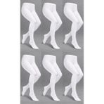 Süsen Lingerie 6 Lı Beyaz Kız Çocuk Okul Külotlu Çorabı, 50 Micro Kız Çorabı, Kız Çocuk Çorabı - 2 - 3 Yaş