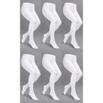 Süsen Lingerie 6 Lı Beyaz Kız Çocuk Okul Külotlu Çorabı, 50 Micro Kız Çorabı, Kız Çocuk Çorabı - 4 - 5 Yaş