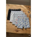 Süsen Lingerie Karışık Gri Siyah Çocuk Boxer 5'li Pamuklu Lastikli Günlük Kullanım - 5 - 6 Yaş