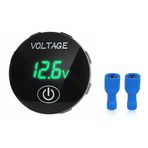 susiodeu DC 5V-48V Motosiklet Voltmetre Dijital Ekran Paneli Araba Voltaj Ölçer Dokunmatik Kontrol Göstergesi Kamyon Araç Otomobil, Yeşil