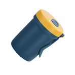 susiodeu Su Bardağı Plastik Çift Katmanlı Kalınlaşma Mühürlü Çorba Bardakları Sızdırmaz Kahvaltı Kupası Isıya Dayanıklı Kamp Kupaları, Mavi, 301-400ml
