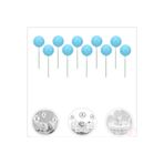 Süsle Baby Party Çubuklu SüSLeme Topu, 2cm x 10 adet - Mavi