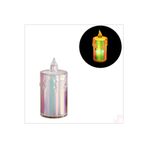 Süsle Baby Party Erimiş MuM Görünümlü,Gökkuşağı Işıklı Pilli Led MuM, 8x3,6cmx1 Adet