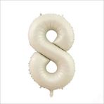 SüSLe Bebek ve Parti 8 Yaş Rakam Krem Folyo Balon - 76 Cm Çok Renkli