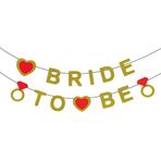 SüSLe Bebek ve Parti Bride To Be Banner, 3,50 Mt, Altın
