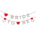 SüSLe Bebek ve Parti Bride To Be Banner, 3,50 Mt, Gümüş