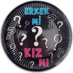 Süsle Bebek ve Parti Cinsiyet Belirleme Partisi Karton Tabak - 23cm x 8 Adet