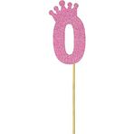 SüSLe Bebek ve Parti Eva Simli Rakam Pasta Süsü, 19cm x 7,5cm - 1 Adet Pembe 0