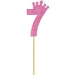 SüSLe Bebek ve Parti Eva Simli Rakam Pasta Süsü, 19cm x 7,5cm - 1 Adet Pembe 7