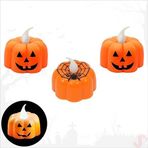 SüSLe Bebek ve Parti Halloween Bal Kabağı Led MuM, 5cm x 3 Adet