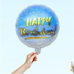 SüSLe Bebek ve Parti Happy Birthday Folyo Balon, 45cm - Mavi