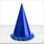 SüSLe Bebek ve Parti Hologram Karton Şapka, 32 Cm - Lacivert Çok Renkli