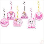 SüSLe Bebek ve Parti İlk Dişim 6'lı Tavan Süsü, 70 Cm - Pembe Çok Renkli