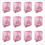 SüSLe Bebek ve Parti Karton Çanta, Etek Model Pembe 23 X 18 X 10 Cm - 12 Adet Çok Renkli