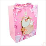 SüSLe Bebek ve Parti Karton Çanta, Tulum Model Pembe 23 X 18 X 10 Cm - 1 Adet