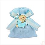 SüSLe Bebek ve Parti Lavantalı Keten Kese 11cm X 10cm - Mavi, 1 Adet Çok Renkli