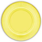 SüSLe Bebek ve Parti Makaron Karton Tabak, 23 Cm X 8 Adet - Sarı