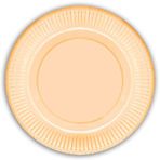 SüSLe Bebek ve Parti Makaron Karton Tabak, 23 Cm X 8 Adet - Turuncu
