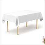 SüSLe Bebek ve Parti Masa Örtüsü 137cm X 270cm - Beyaz Çok Renkli